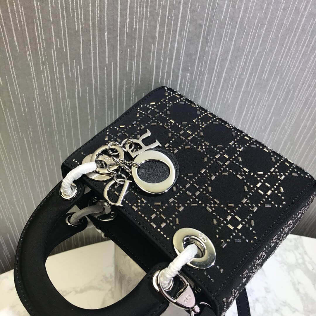 Christian Dior Rhinestones Mini Lady Dior Bag M0500