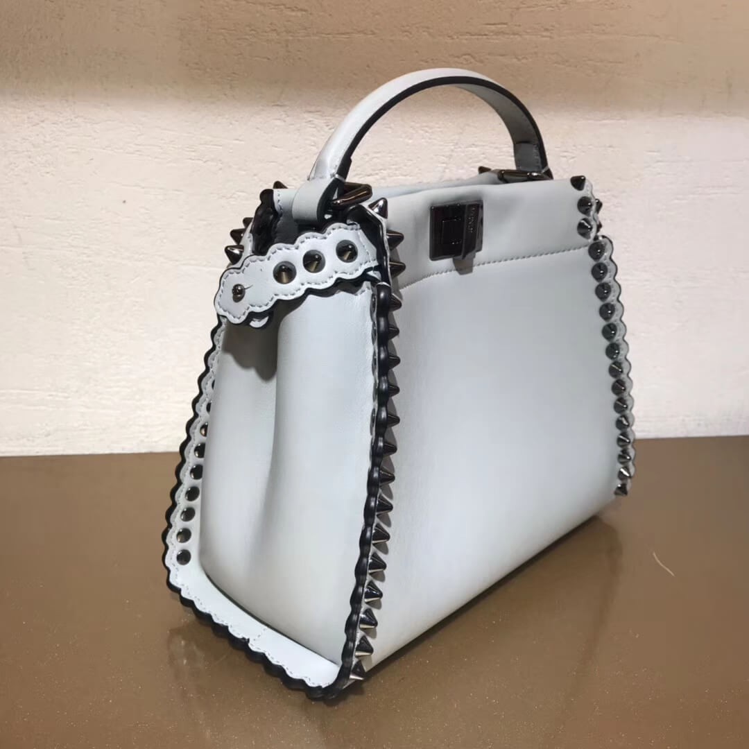 Fendi Peekaboo Mini with Metal-Plated Micro Studs 8BN244