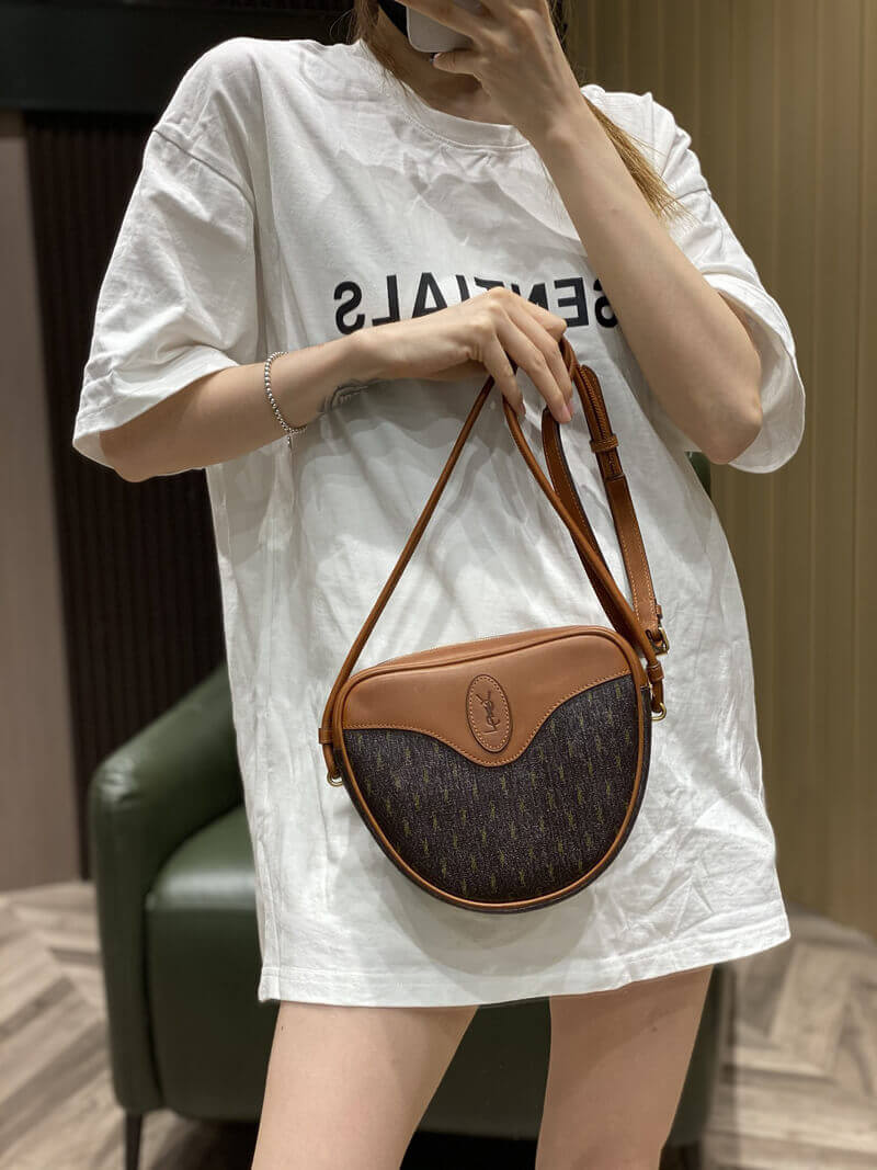 Saint Laurent YSL Le Monogramme Cœur Bag 675260 Chestnut