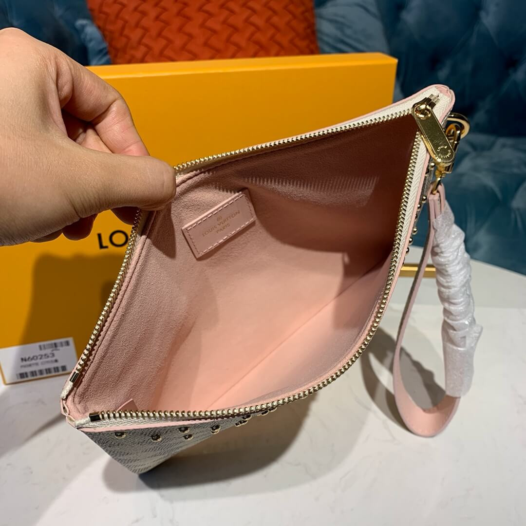 Louis Vuitton Damier Azur Canvas Zipped Pochette  N67500