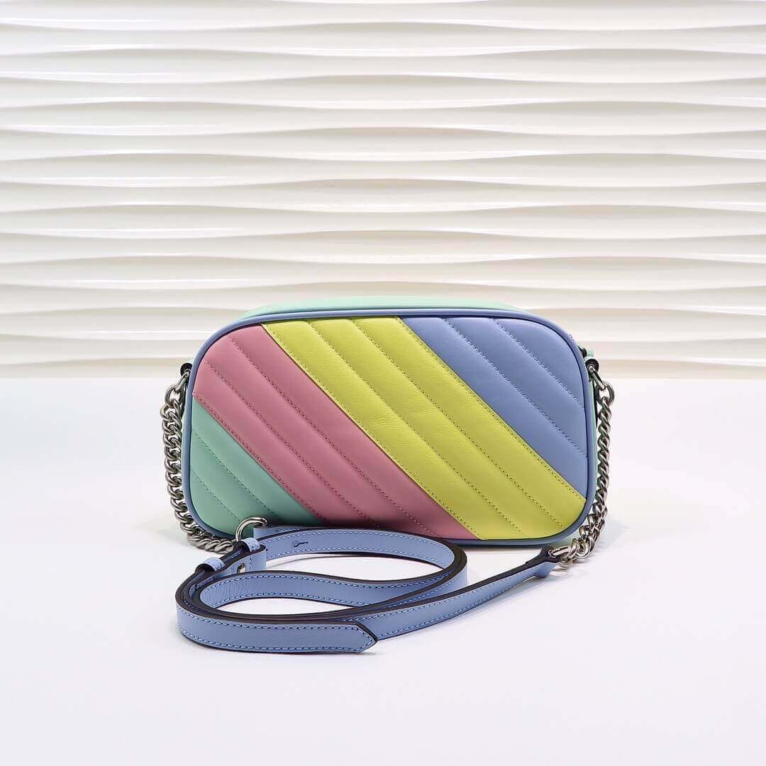 Gucci GG Marmont Small Shoulder Bag In Pastel And Rainbow 447632