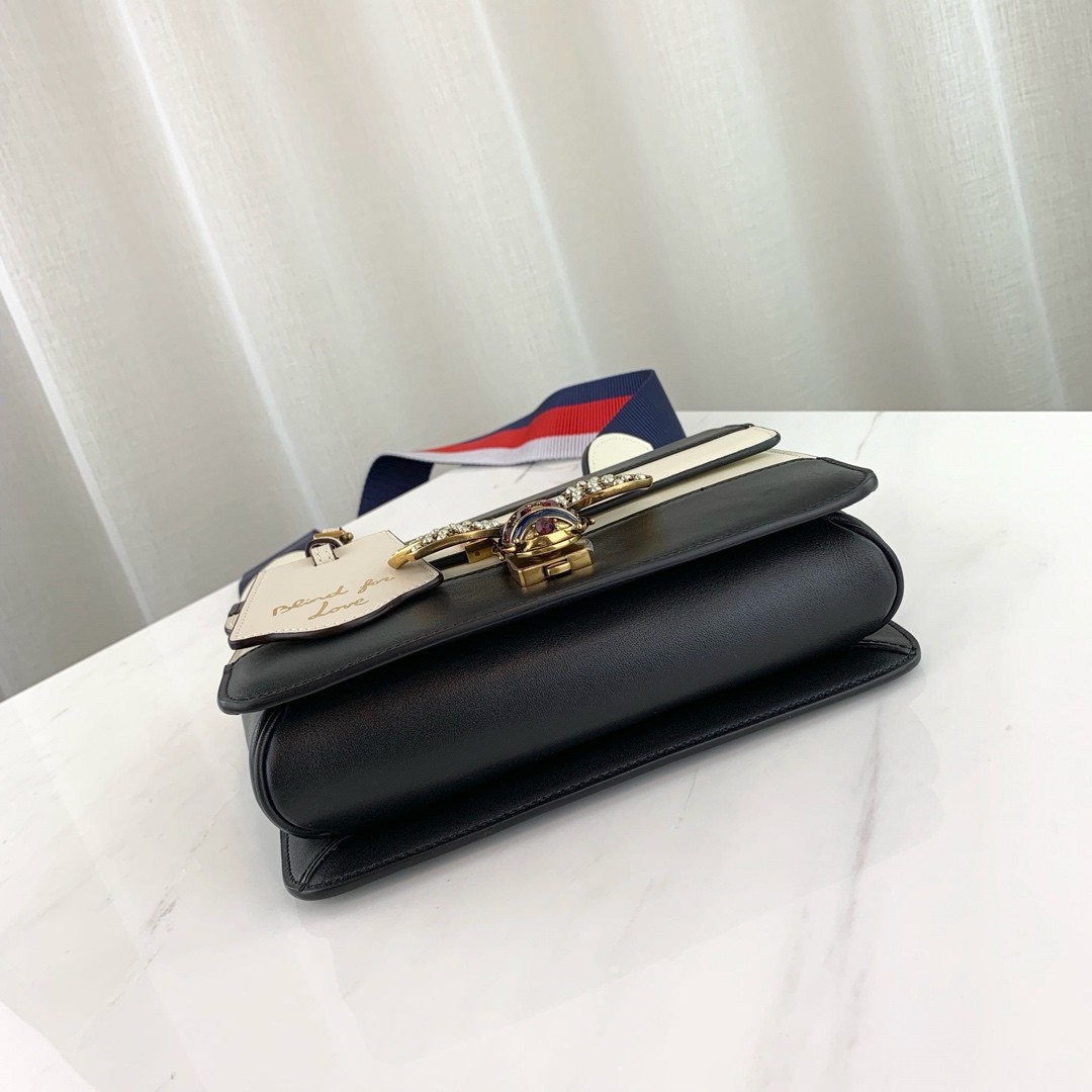 Gucci Queen Margaret Shoulder Bag 476542 Black/White