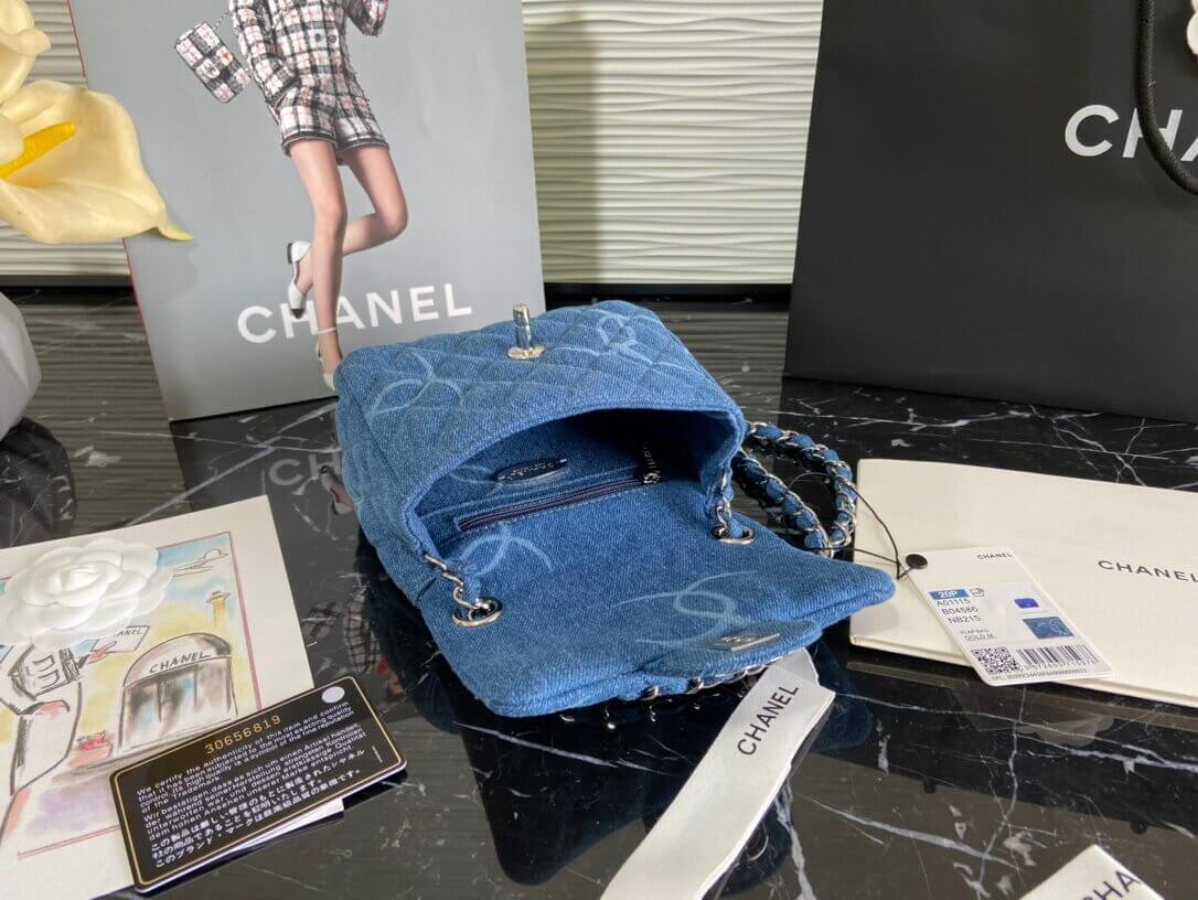 Chanel Denim Classic Flap Mini Bag AS2070