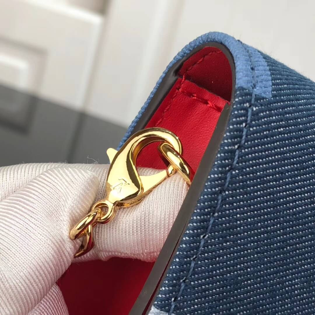 Louis Vuitton Monogram Denim Canvas Flore Chain Wallet M69036