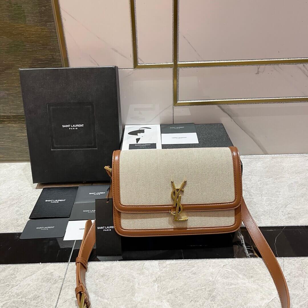 Saint Laurent YSL Solferino Medium Canvas Crossbody Bag 634305