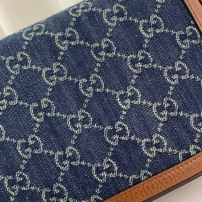 Gucci Horsebit 1955 Denim Mini Bag 658574