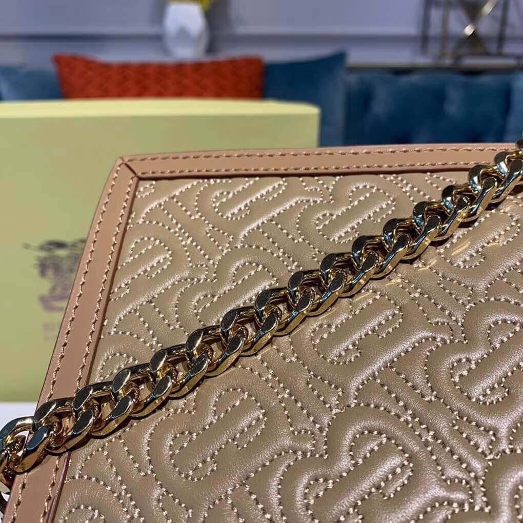 Burberry Small Quilted Monogram TB Envelope Clutch 80159801