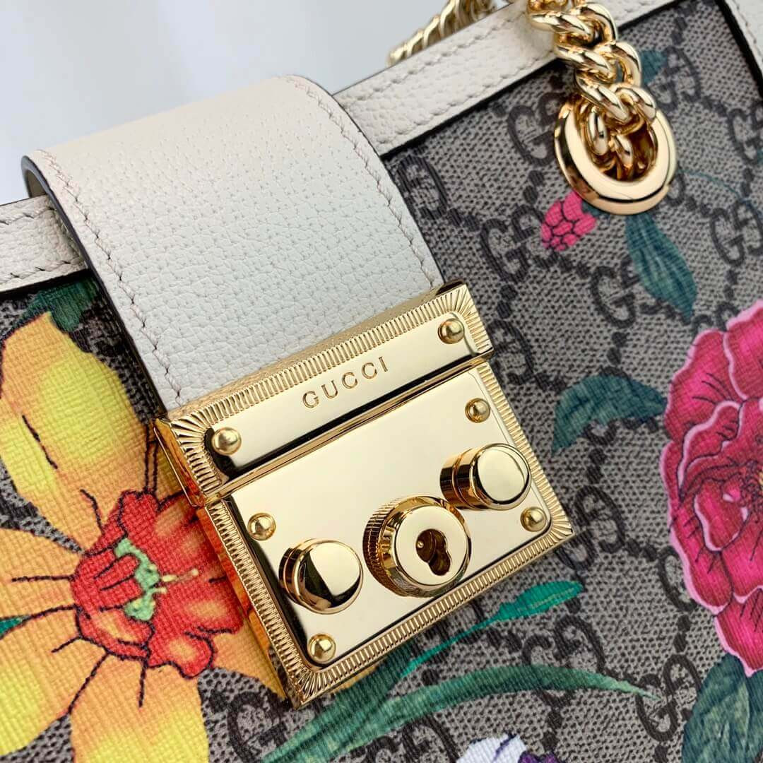 Gucci Padlock GG Flora Small Shoulder Bag 498156