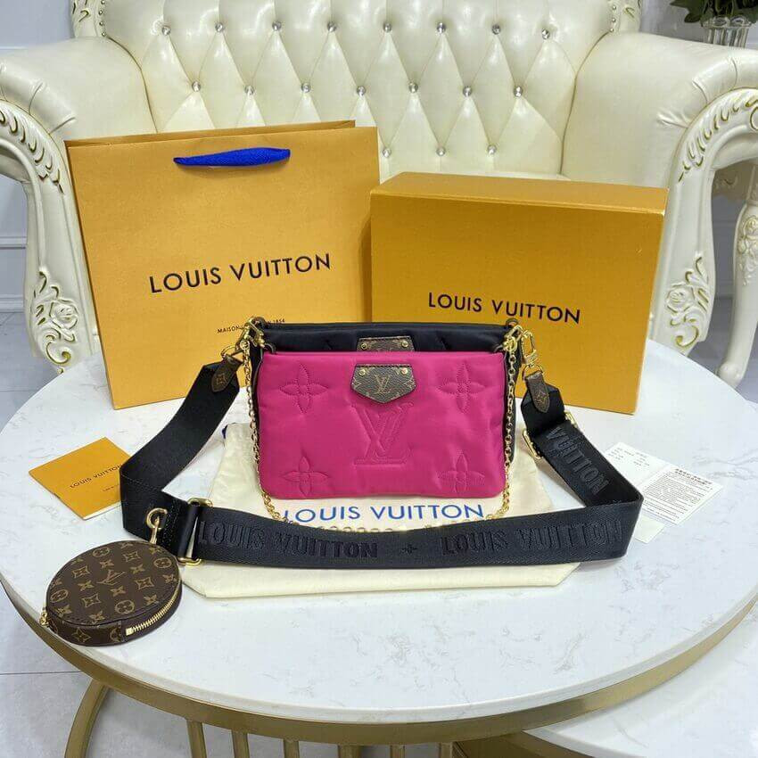Louis Vuitton Maxi Multi Pochette Accessoires M58980 Black/Fuchsia