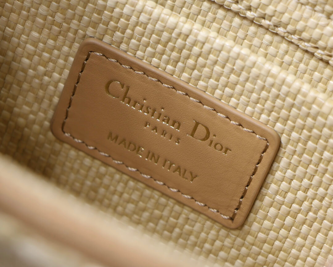 Christian Dior Lady D-Joy Bag Natural Cannage Raffia M05400