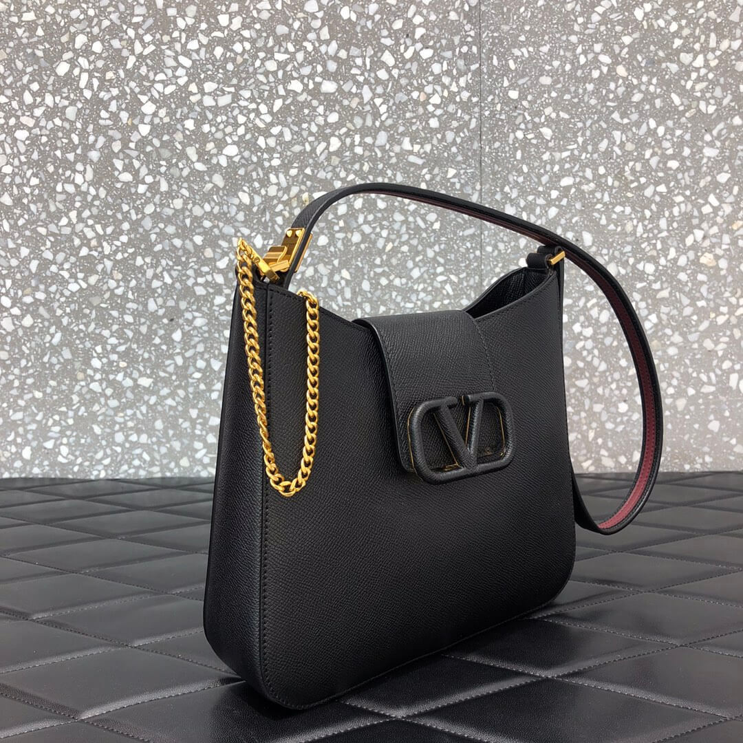 Valentino V-Sling Small Grained-Leather Shoulder Bag 0017