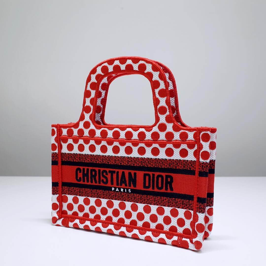 Dior Polkadot Dioramour Mini Book Tote Bag S5475