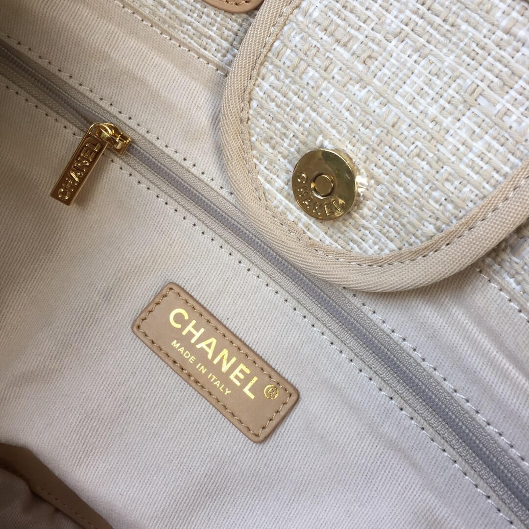 Chanel Mixed Fibers Shopping Bag A66942