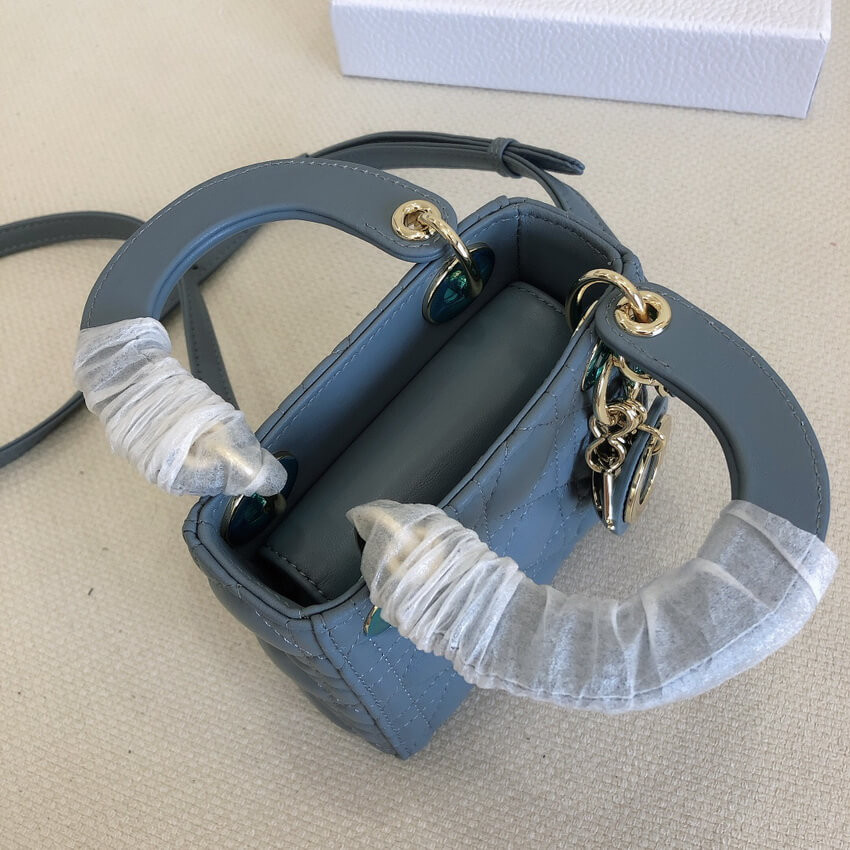 Christian Dior Micro Lady Dior Bag Cannage Lambskin S0856