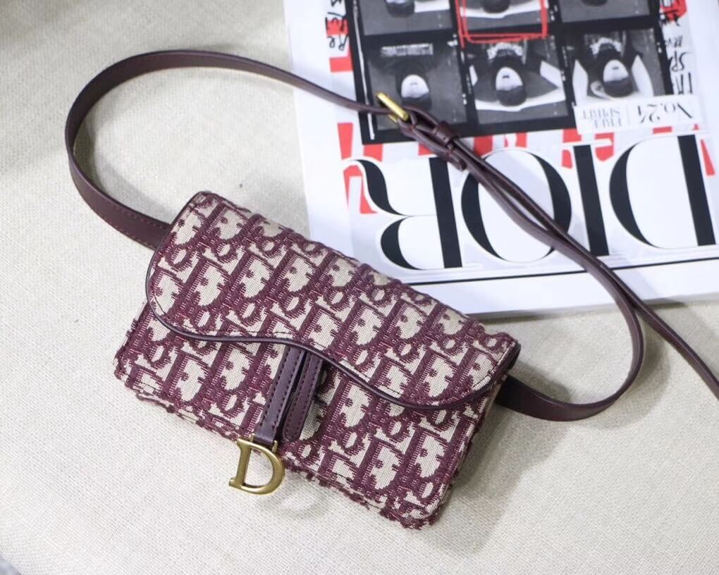 Christian Dior Oblique Saddle Belt Bag S5619