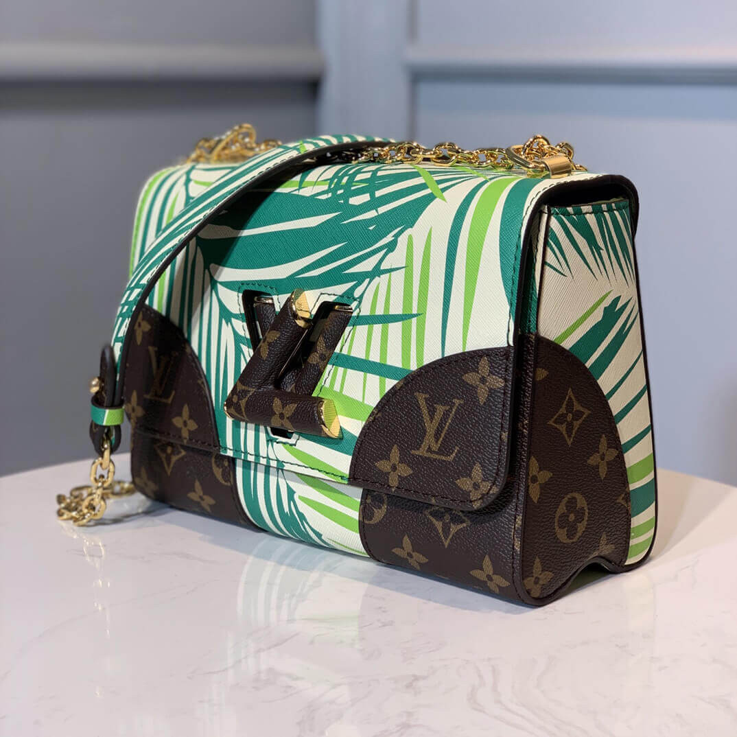 Louis Vuitton Palm Print Twist MM Bag M50282
