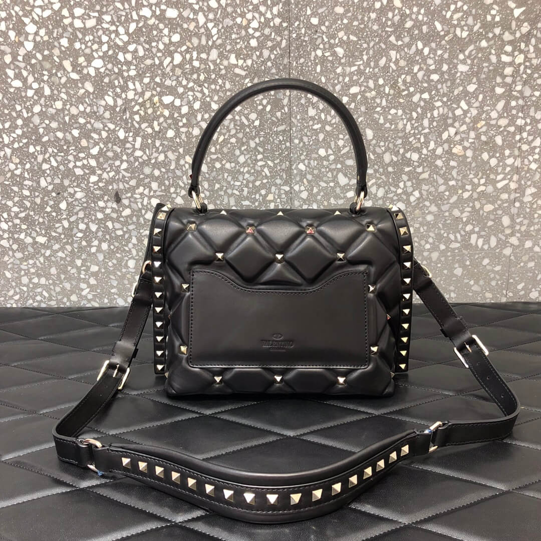 Valentino Garavani Candystud Printed Quilted Leather Shoulder Bag 0550V