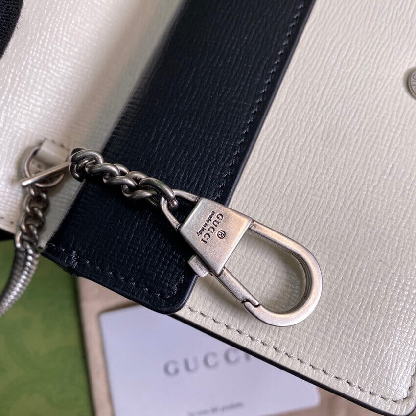 Gucci Dionysus Super Mini Bag 476432 Orange White Leather
