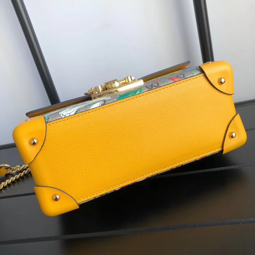 Gucci Padlock GG Flora Small Bamboo Shoulder Bag 603221