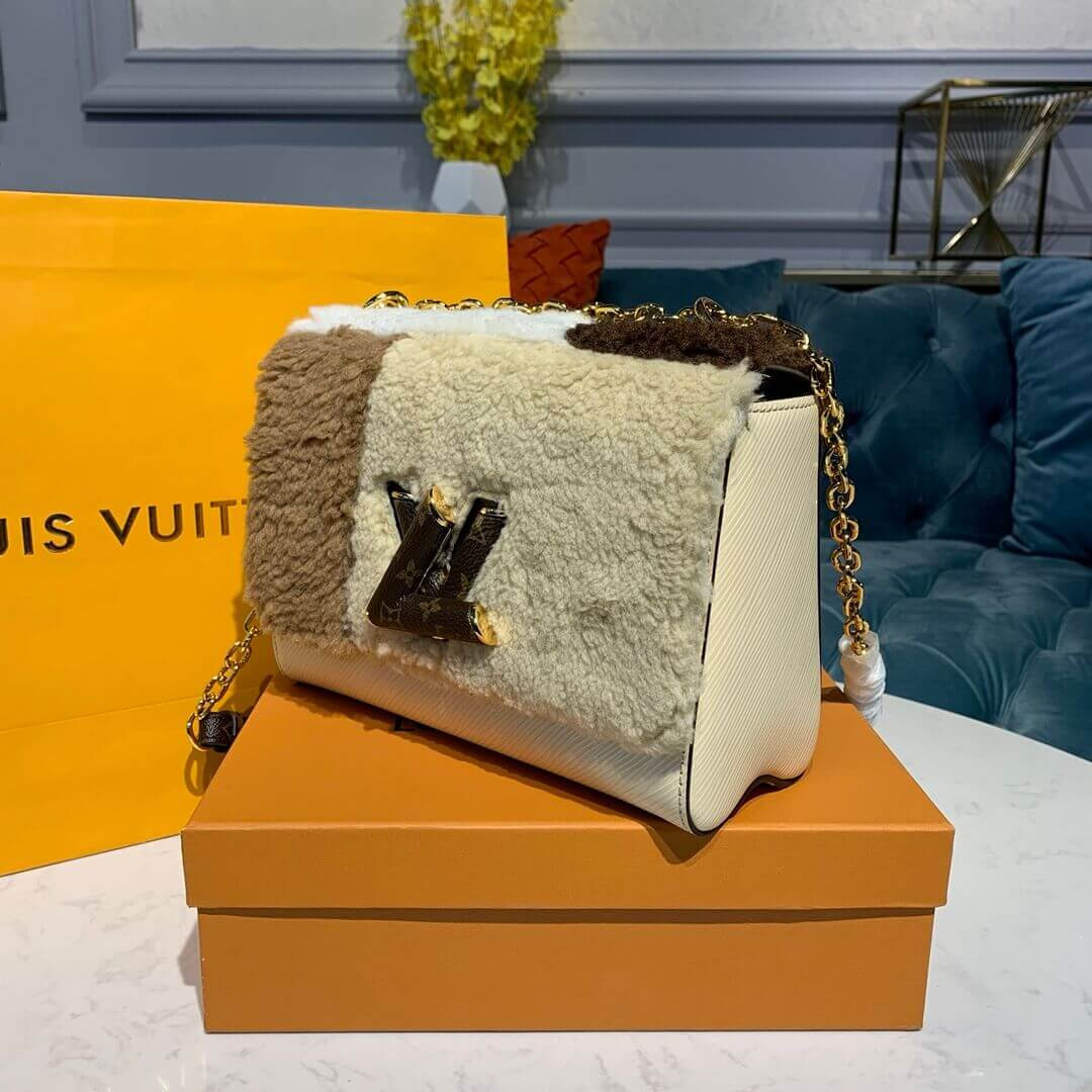 Louis Vuitton Twist MM M55450 In Leather and Shearling