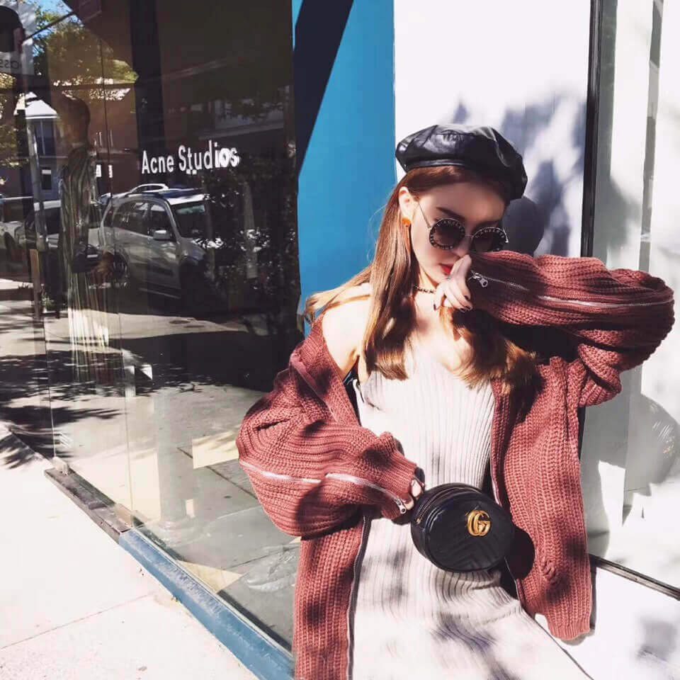 Gucci GG Marmont Matelasse Leather Belt Bag 476434