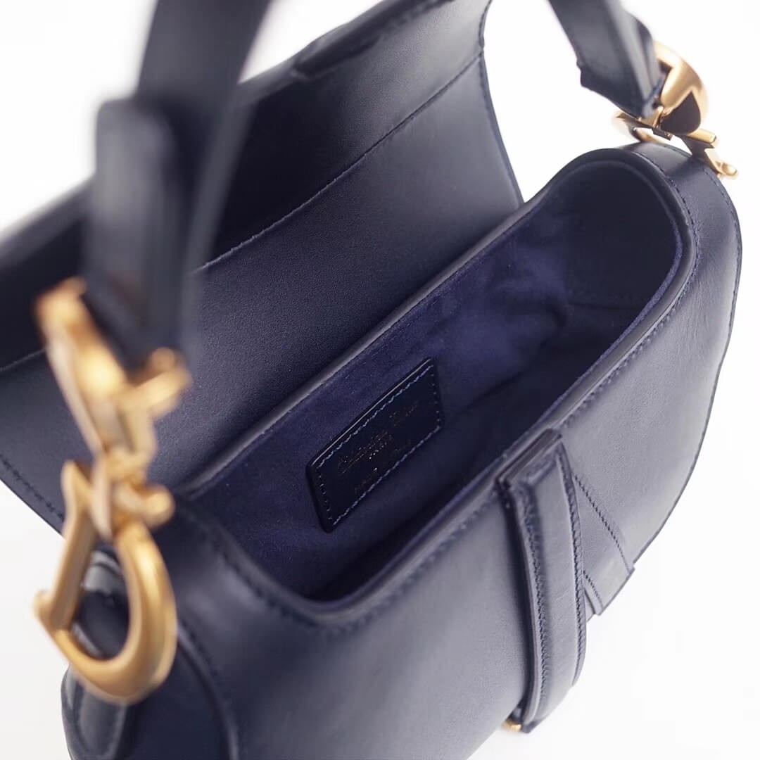 Christian Dior Smooth Calfskin Mini Saddle Bag M0447