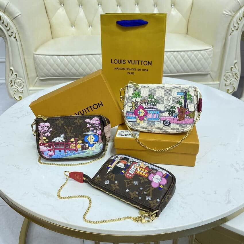 Louis Vuitton Damier Azur Mini Pochette Accessoires N60487