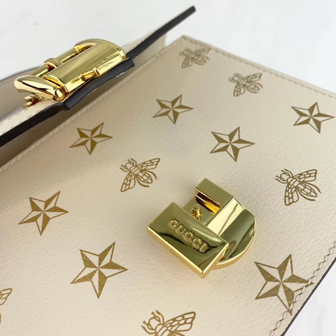Gucci Sylvie Bee Star Mini Leather Bag 470270