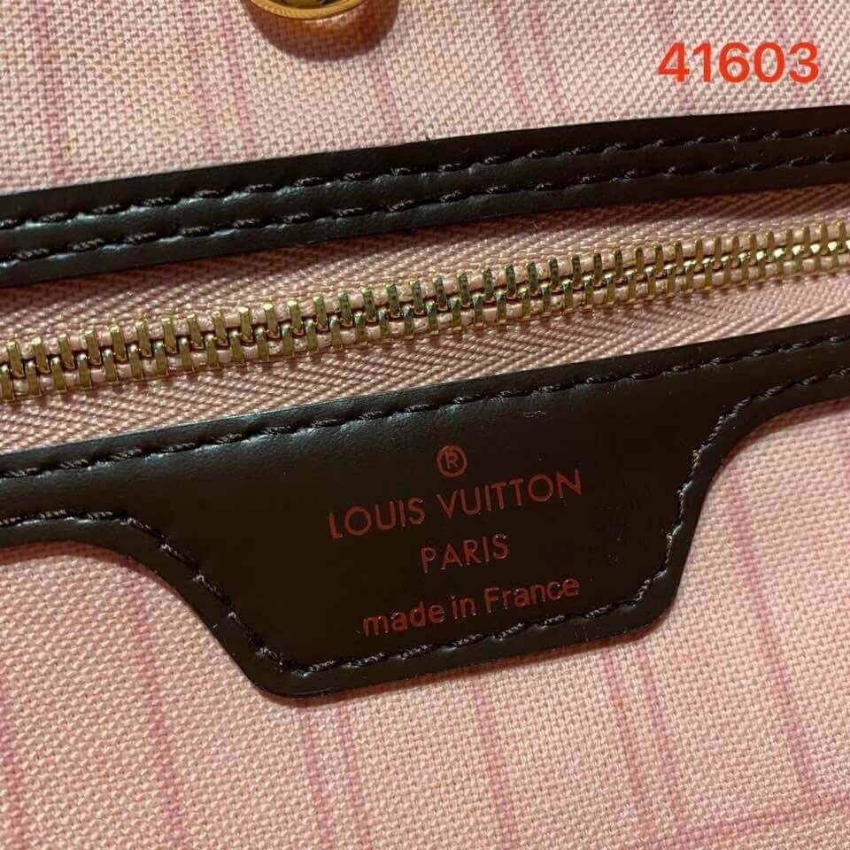 Louis Vuitton Damier Ebene Canvas Neverfull MM N41603 Pink