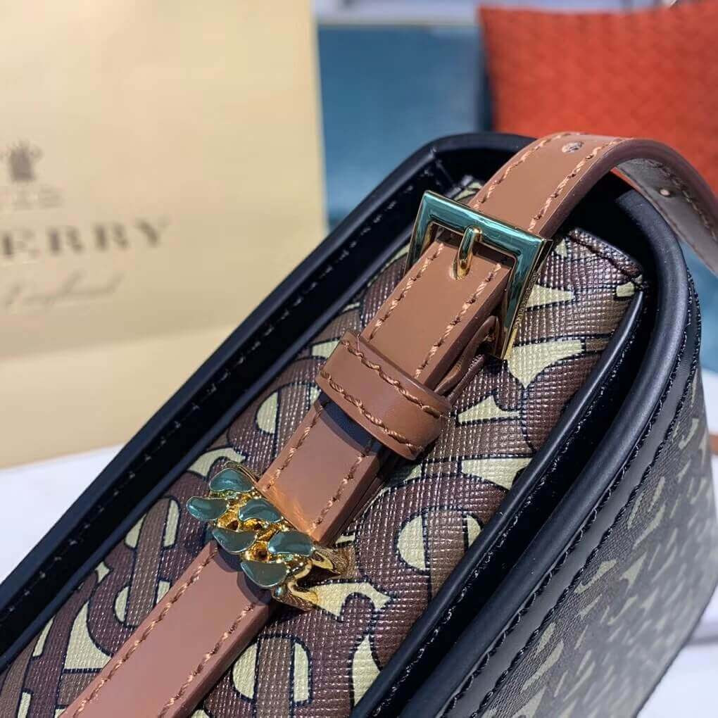 Burberry Small Monogram Print E-canvas Grace Bag 80264311