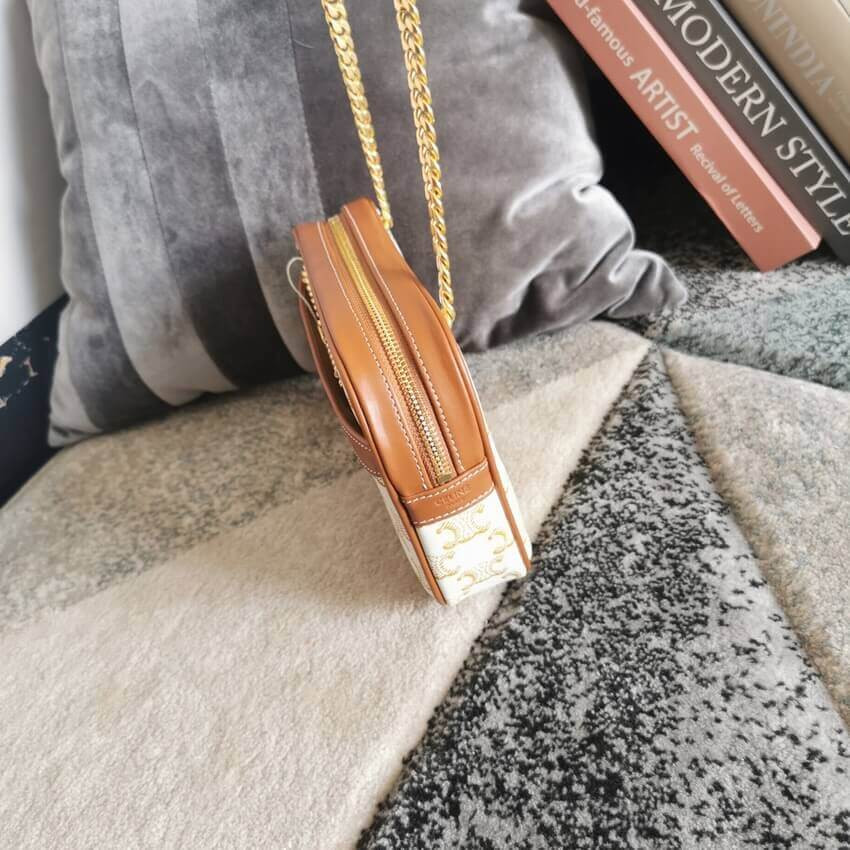 Celine Small Patapans In Triomphe Canvas and Calfskin 196252