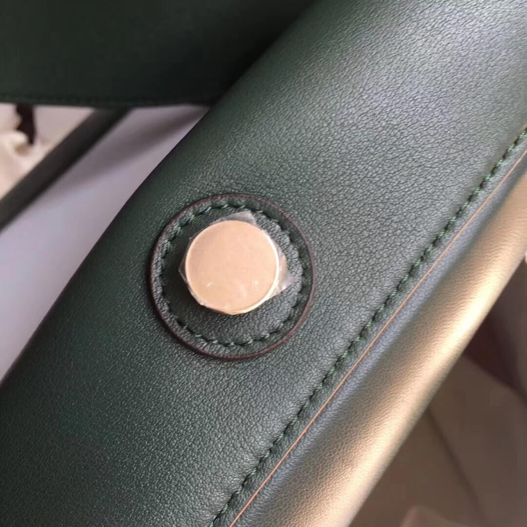 Celine Frame Medium Shoulder Bag 180263 Dark Green/Light Green