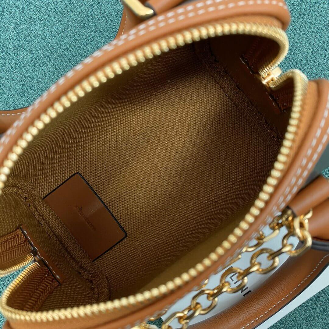 Celine Mini Boston Bag In Triomphe Canvas 195112