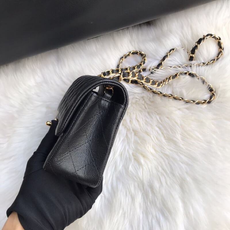 Chanel Caviar Calfskin 20cm Classic Flap Bag 1116 Black
