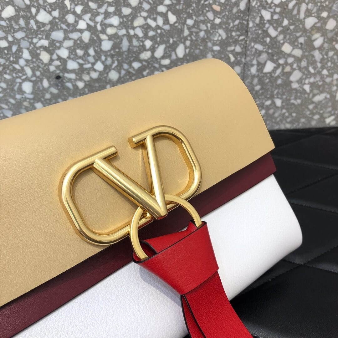 Valentino Garavani Mini Vring Smooth Calfskin And Buffalo Leather Shoulder Bag 0004