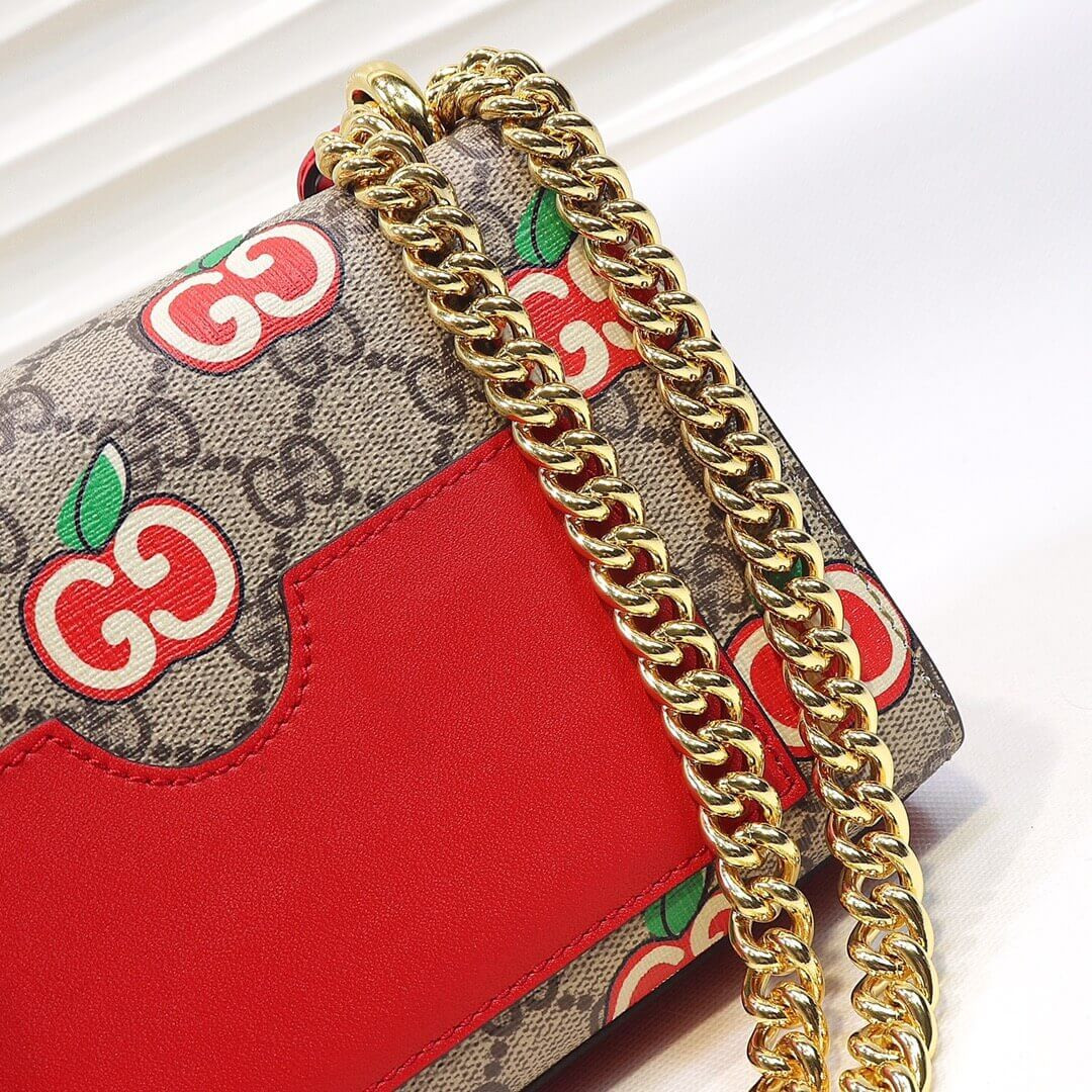 Gucci GG Apple Print Padlock Small Shoulder Bag 409487