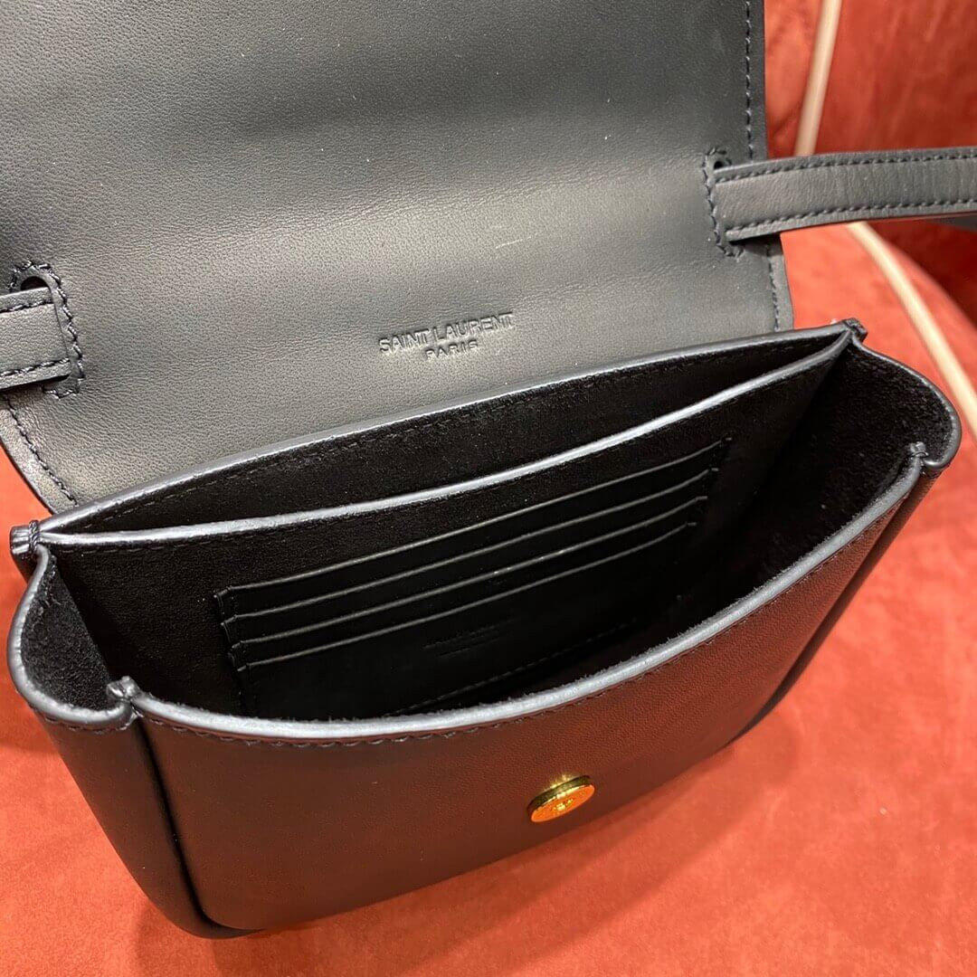 Saint Laurent Kaia YSL-Plaque Mini Leather Satchel 623097