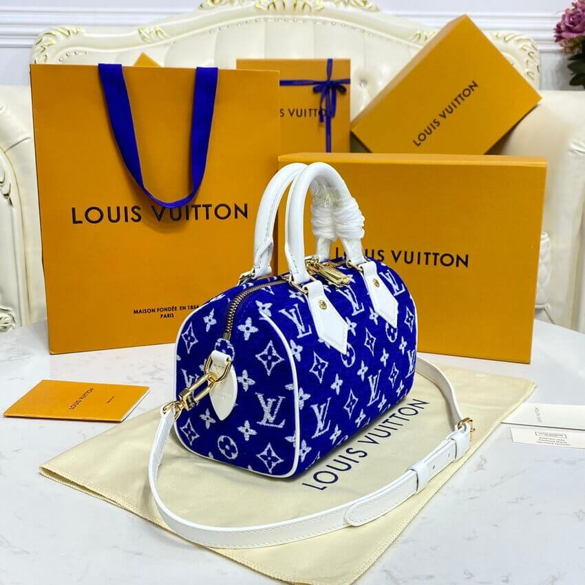 Louis Vuitton Monogram Jacquard Velvet Speedy Bandouliere 20 M20751