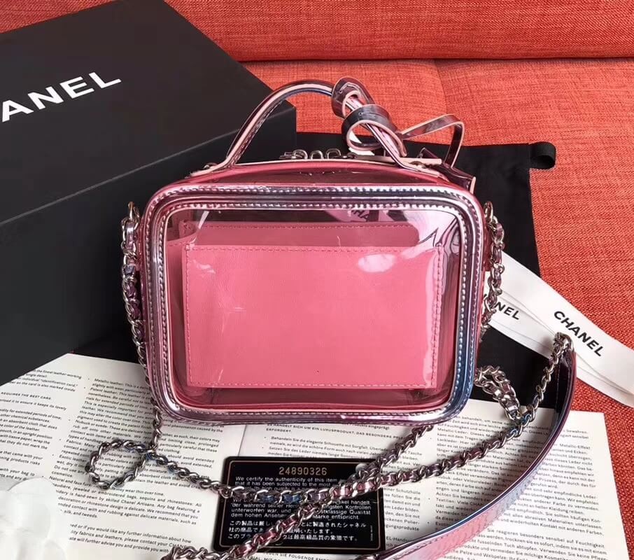 Chanel Vanity Case In Multicolour PVC A93343 Pink