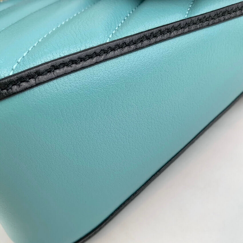 Gucci GG Marmont Mini Bag 583571 Butter and Pastel Blue Leather