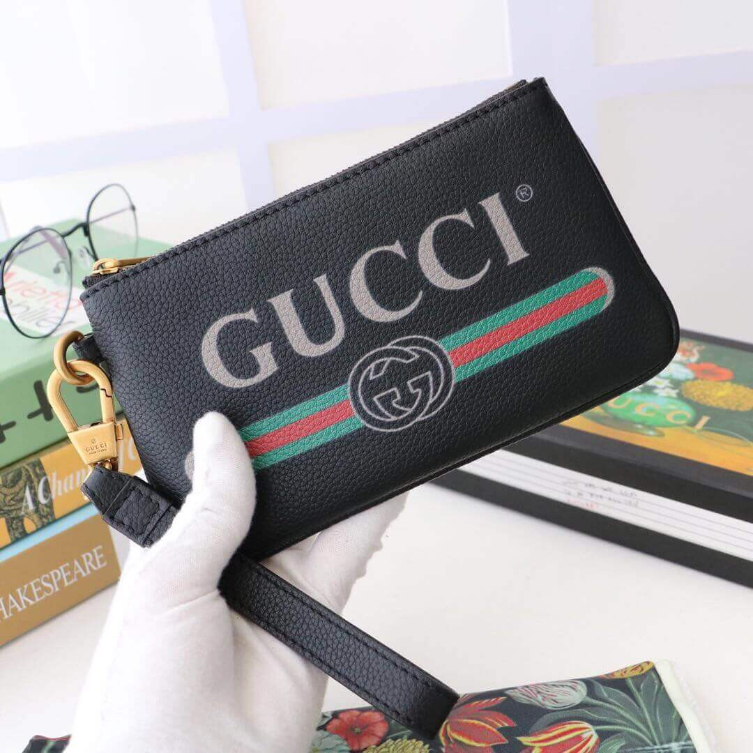Gucci Logo Print Clutch Bag 526886