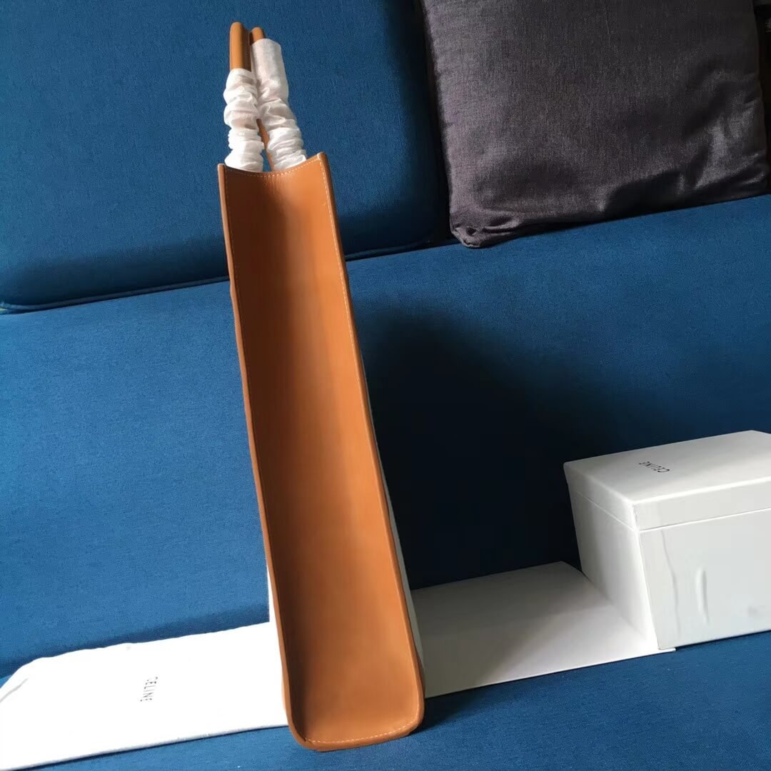 Celine Vertical Cabas Celine In Canvas With Celine Print And Calfskin 190402