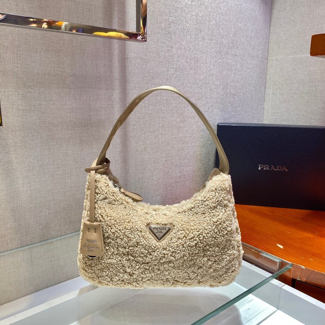 Prada Re-Edition 2000 Shearling Mini Bag NE515