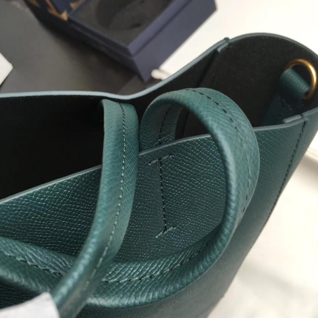 Celine Small Cabas In Grained Calfskin 189813 Green/Blue