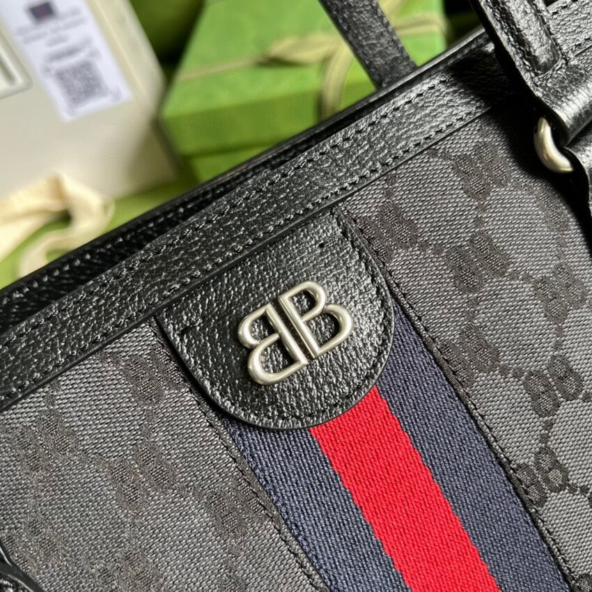 Balenciaga x Gucci Hacker Medium Tote Bag 680125 Black