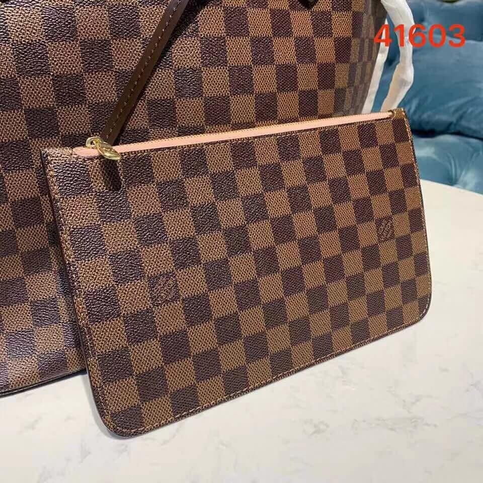 Louis Vuitton Damier Ebene Canvas Neverfull MM N41603 Pink