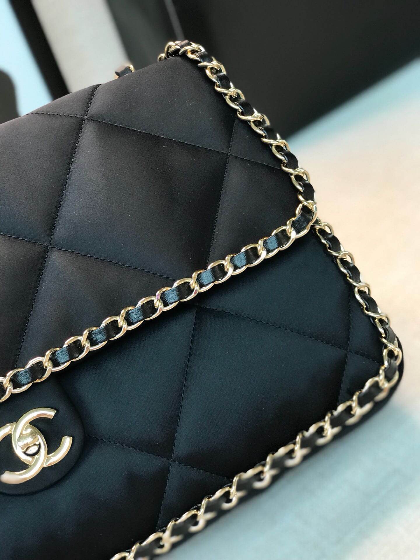 Chanel Satin Flap Bag AS1030