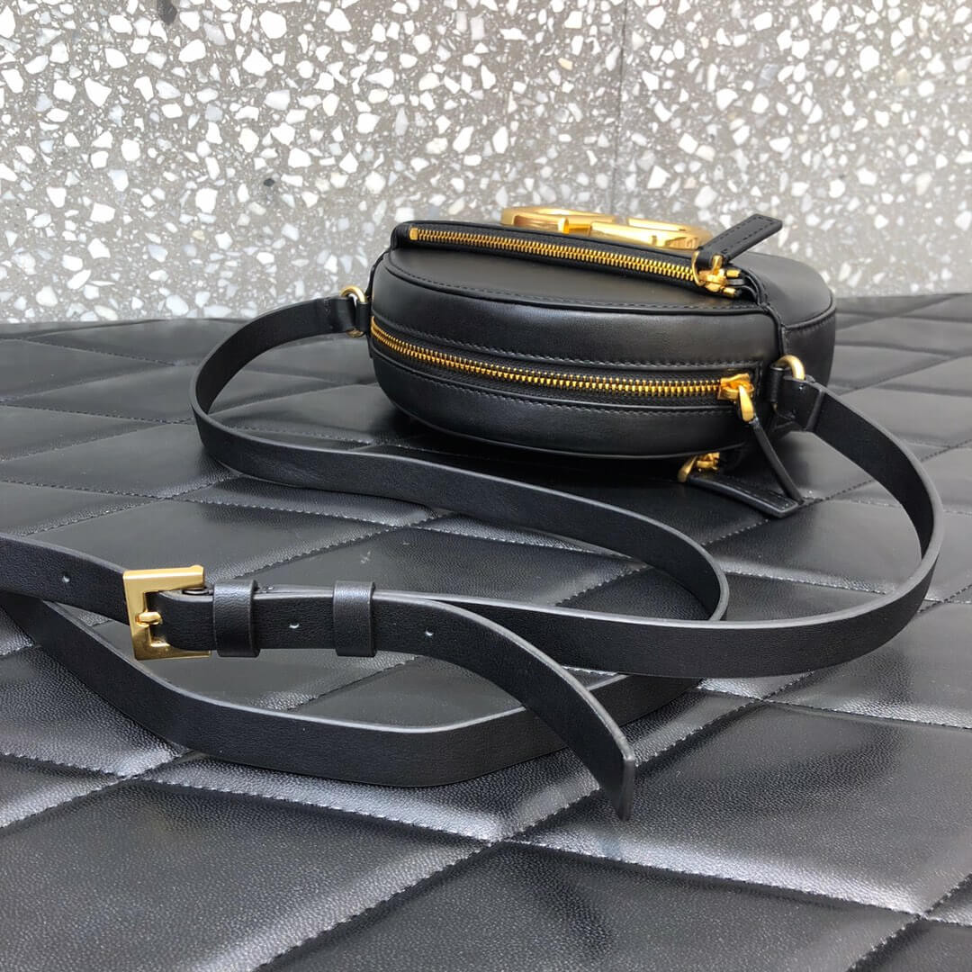 Valentino 'VLOGO' Leather Round Crossbody Bag A0088