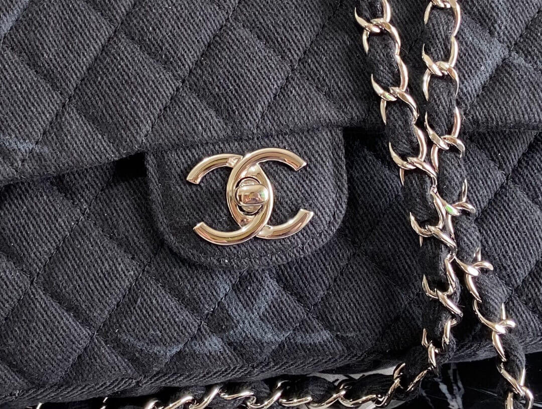 Chanel Denim Classic Flap Medium Bag AS2071