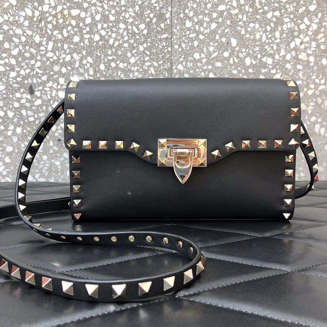 Valentino Garavani Rockstud Calfskin Crossbody Bag 0181